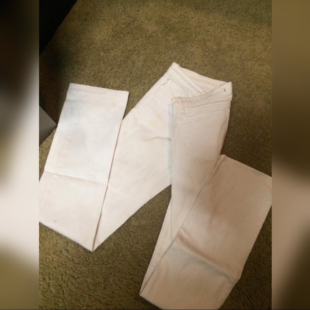 J Brand white straight leg jeans